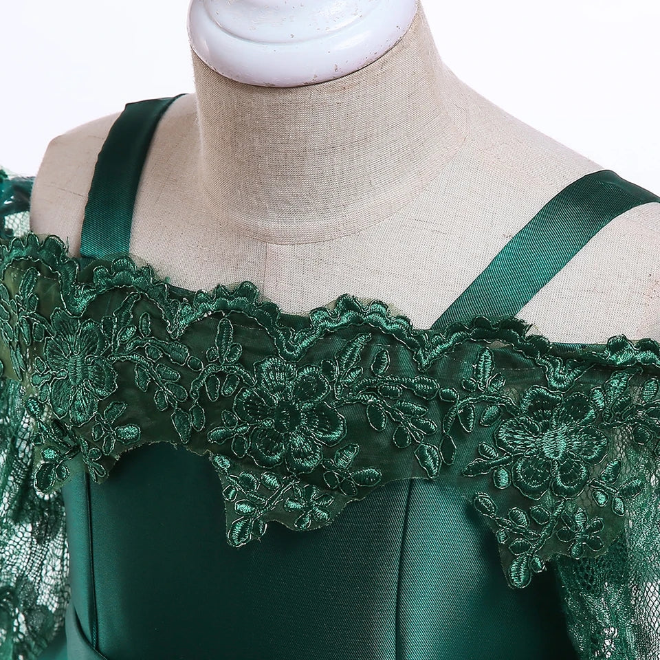Embroidered Emerald Green Off The Sholders Formal Dress. #100066