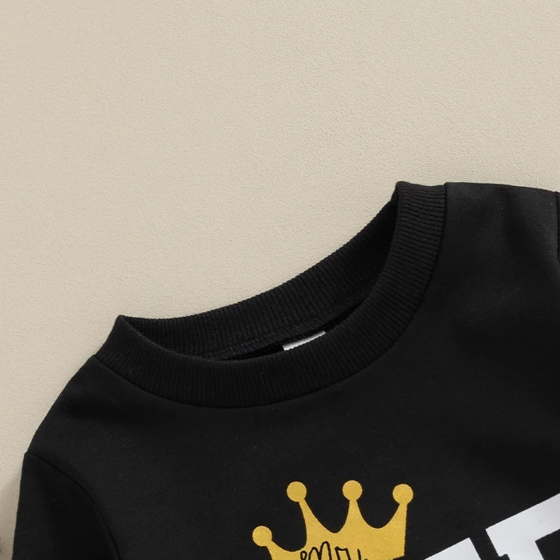 Mr. One Derful Crewnek Birthday Top, Black #200060