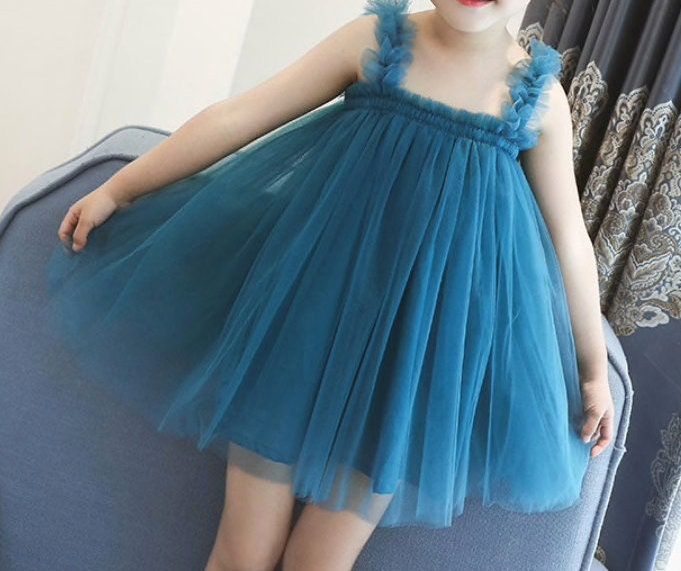 Turquoise Tulle Dress #1000117