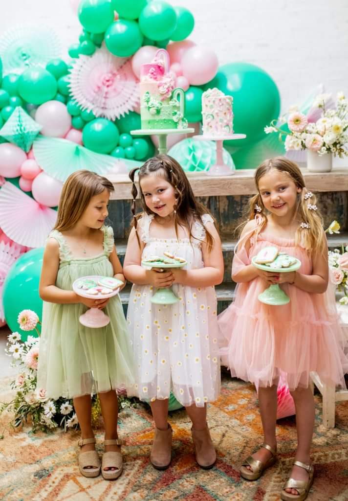 White Daisy Tulle Dress #1000122