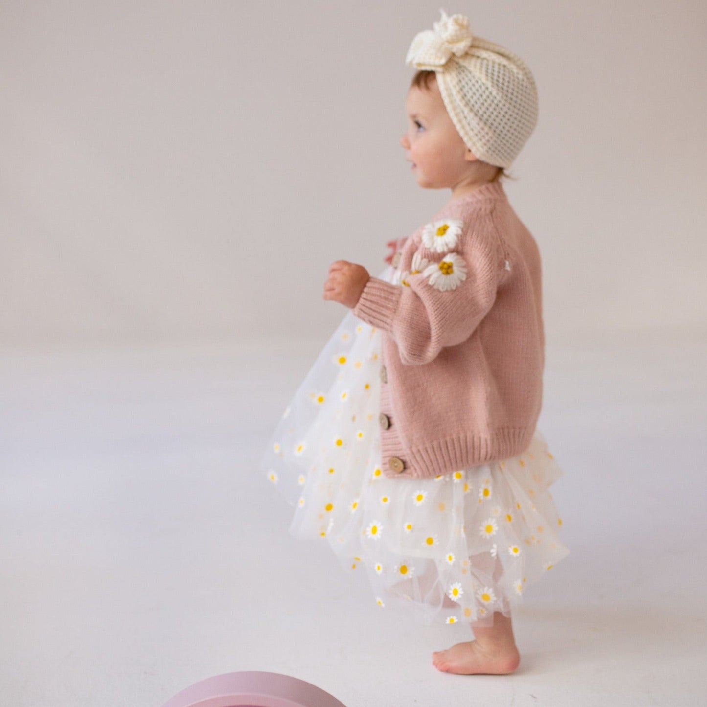 White Daisy Tulle Dress #1000122
