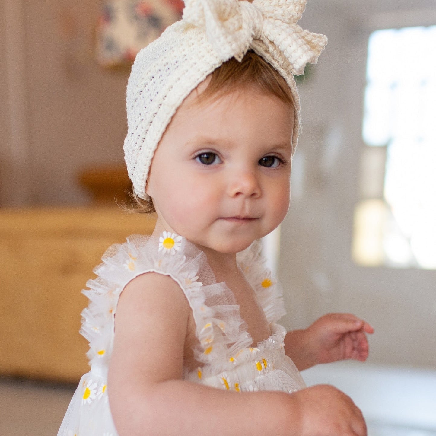 White Daisy Tulle Dress #1000122