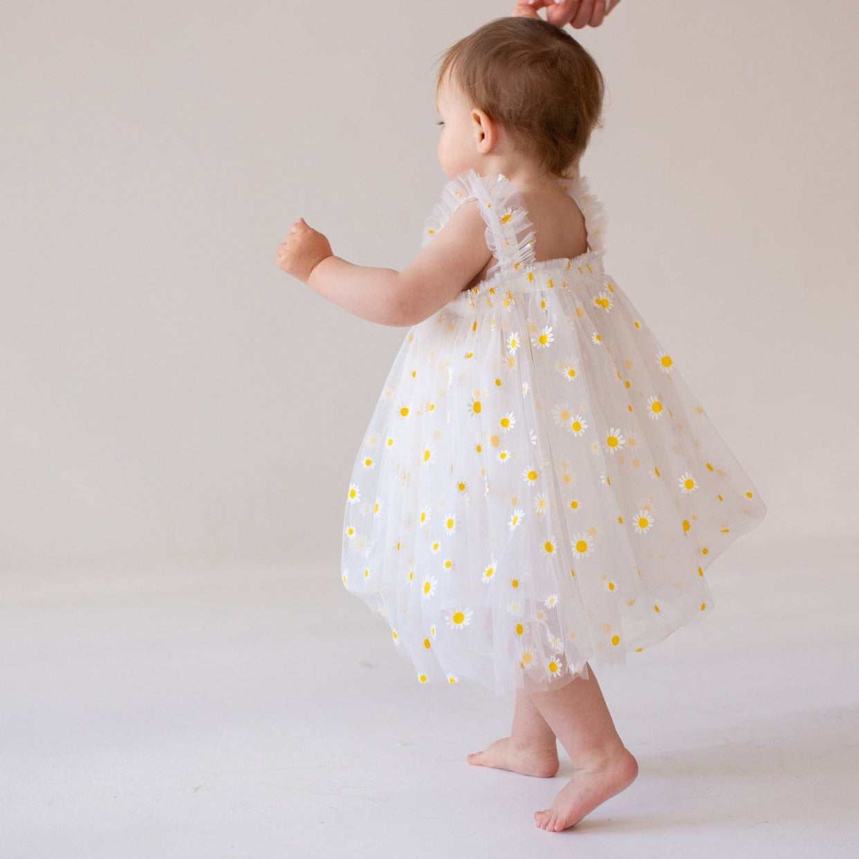 White Daisy Tulle Dress #1000122