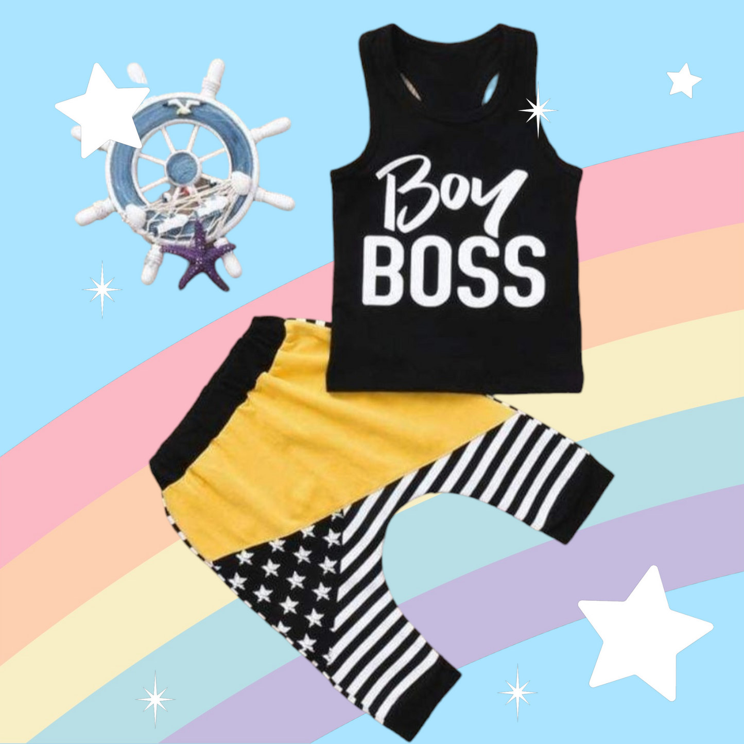 Boy Boss Black and Yellow 2PSC #200031