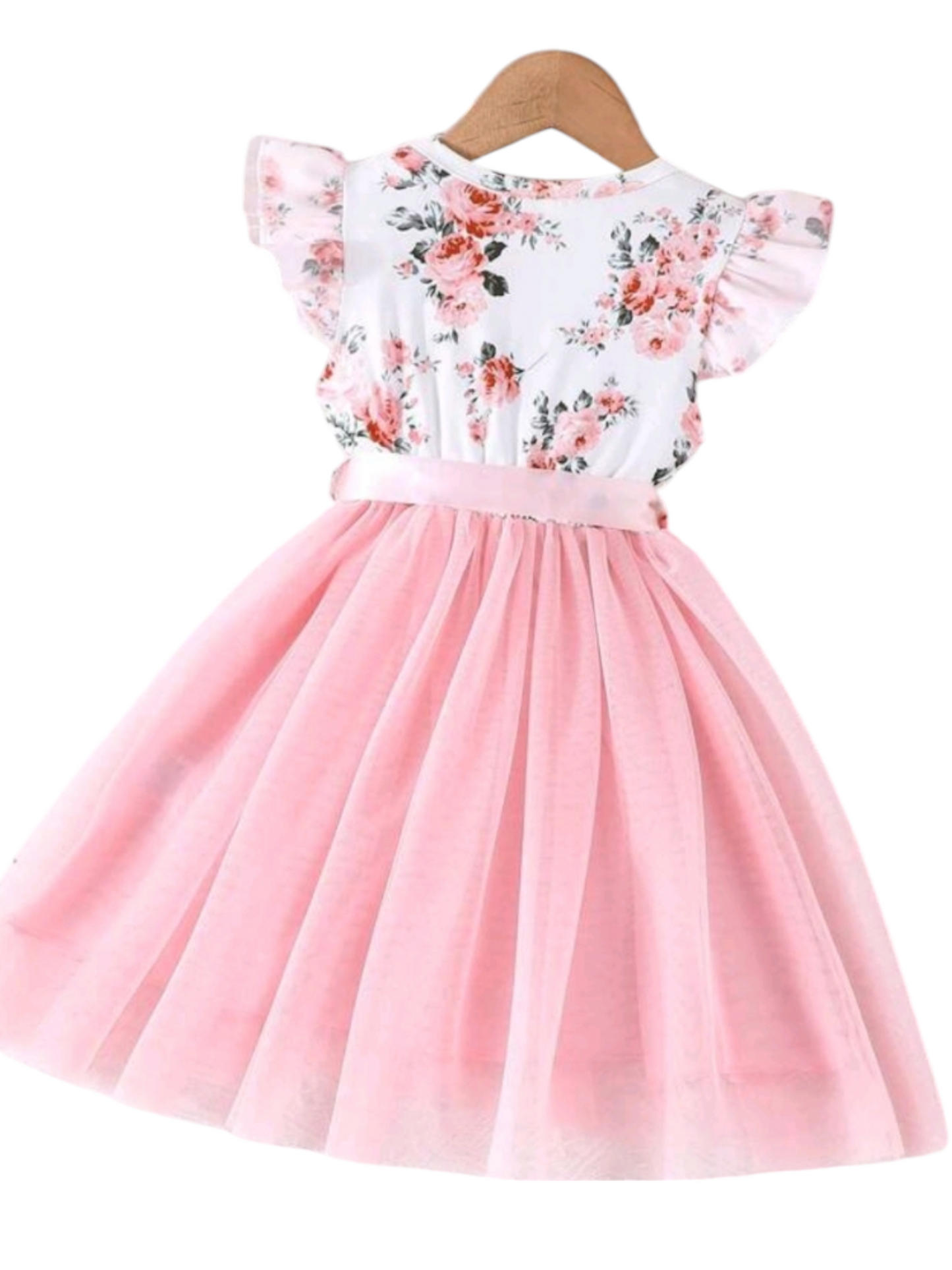 Pink Floral Dress #100025