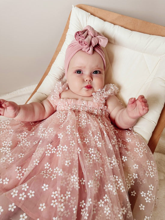 Pink Daisy Tulle Romper #1000191