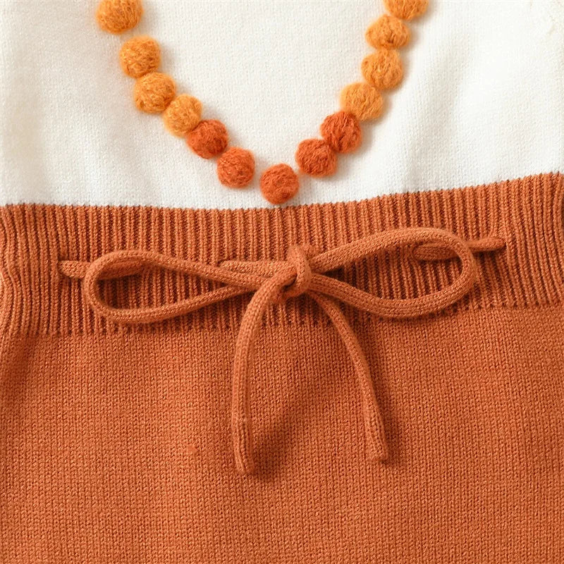 Luxury Knitwear Two-toned Romper Ombre, Tan and Burned Orange #1000217
