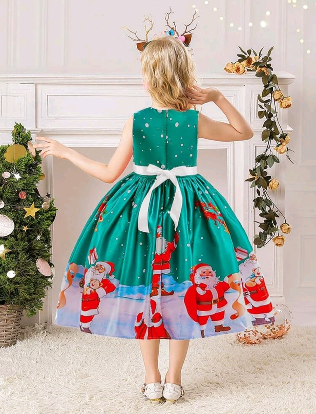 Santa Green Special Occasions Dress Christmas #1000646