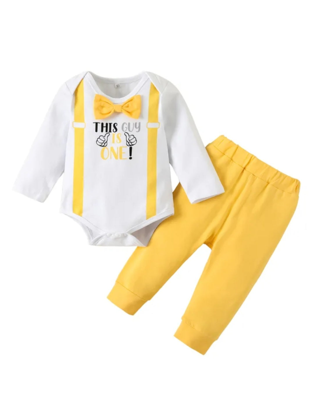 This Guy Is One Birthday Outfit Yellow #2000326