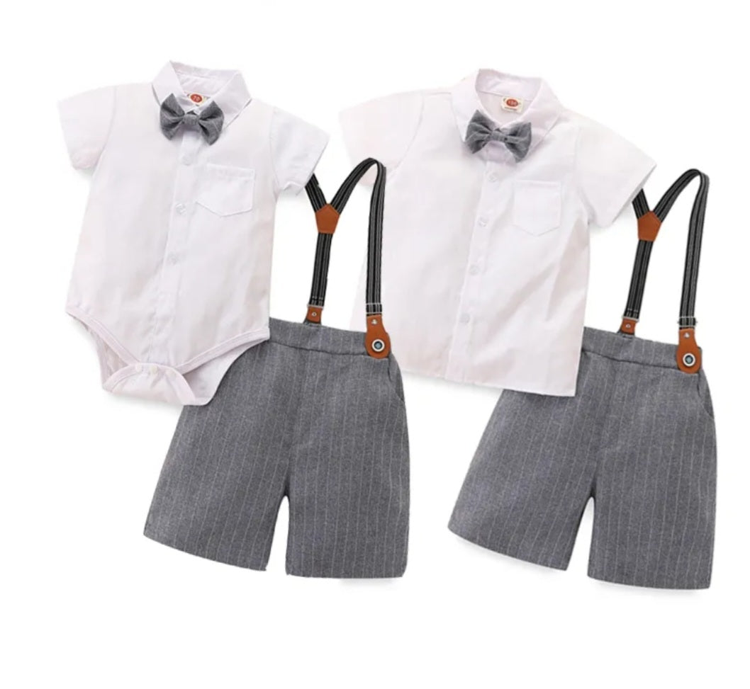 4PSC Gentleman Suit. (Romper also available in younger boys with shirt) #2000196