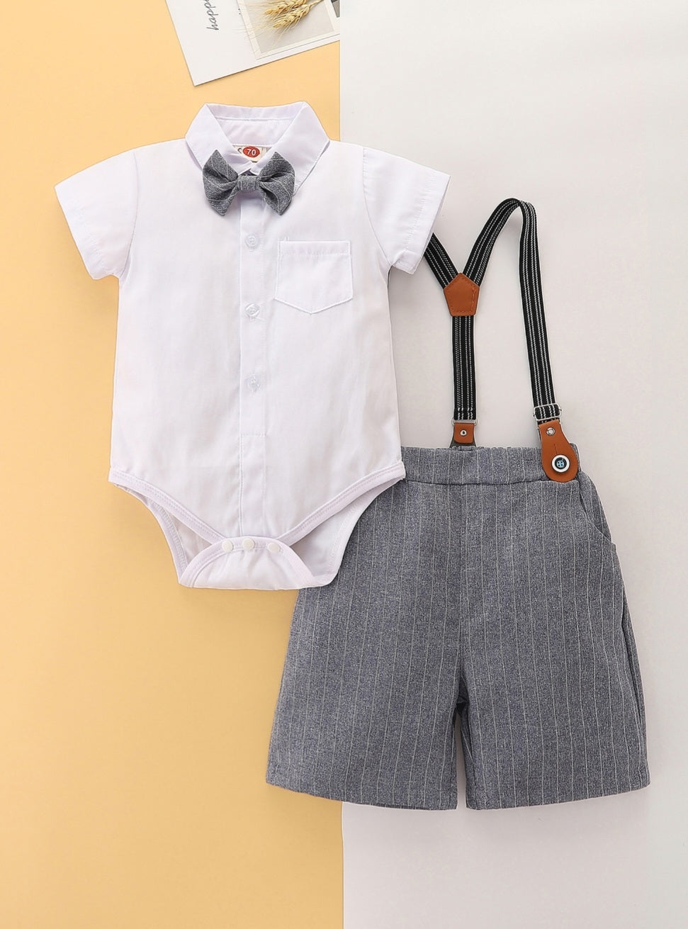 4PSC Gentleman Suit. (Romper also available in younger boys with shirt) #2000196