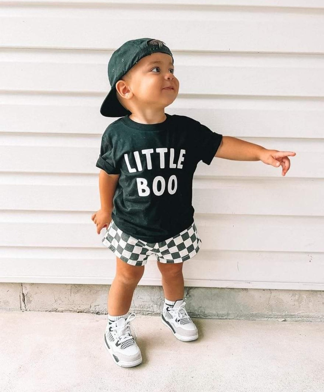 Little Boo T-shirt with Checked Bloomer Gender Neutral #100097