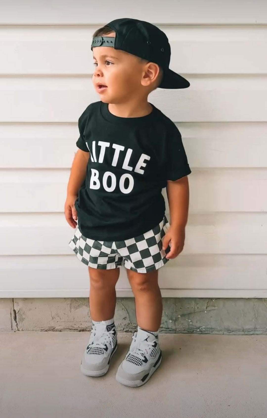 Little Boo T-shirt with Checked Bloomer Gender Neutral #100097
