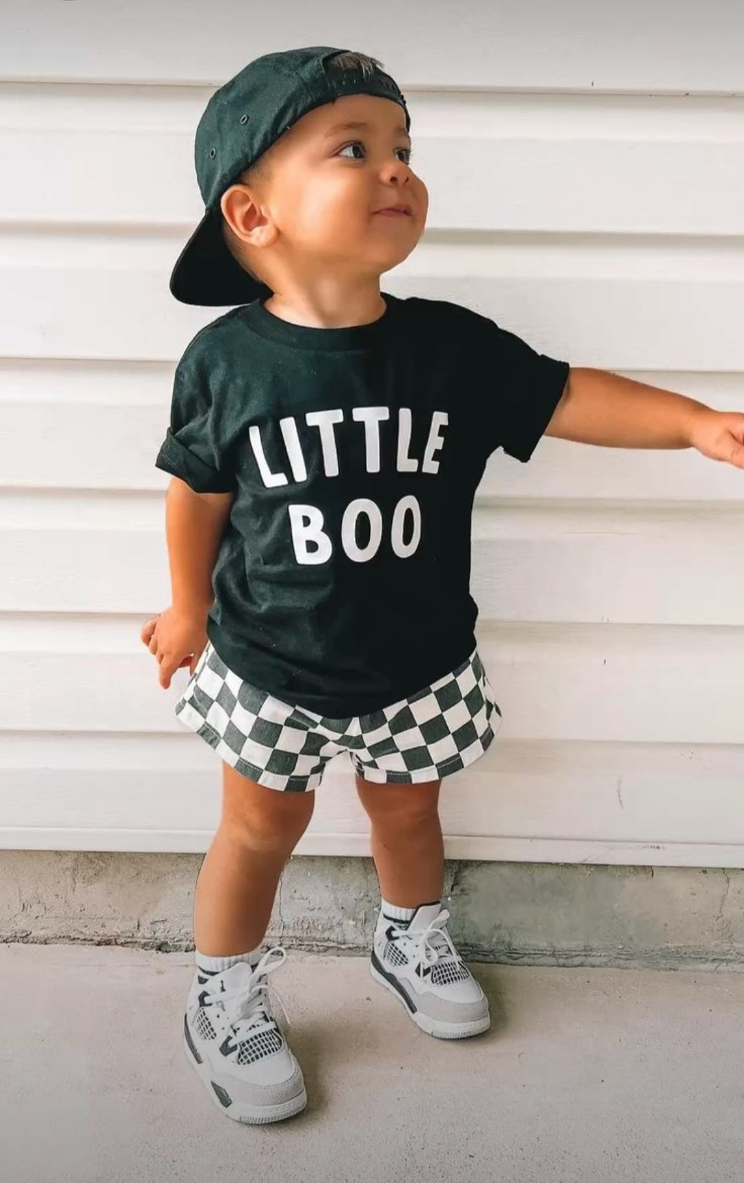 Little Boo T-shirt with Checked Bloomer Gender Neutral #100097