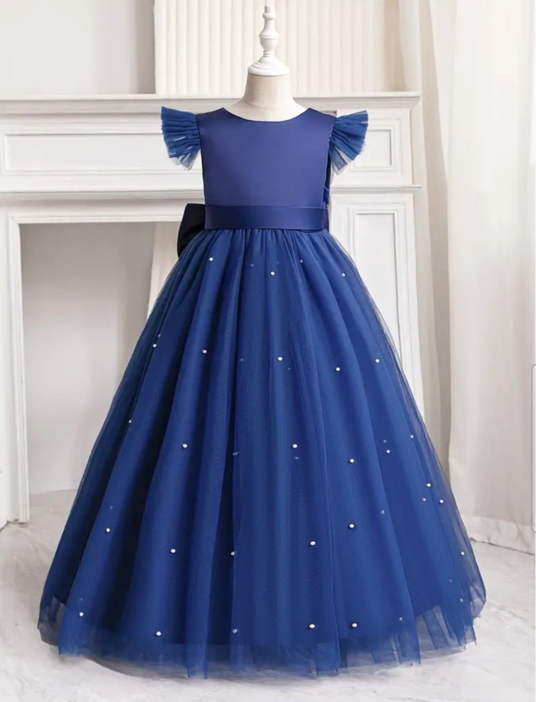 Navy Special Occasions Dress Ball Gown with Pearls #1000204