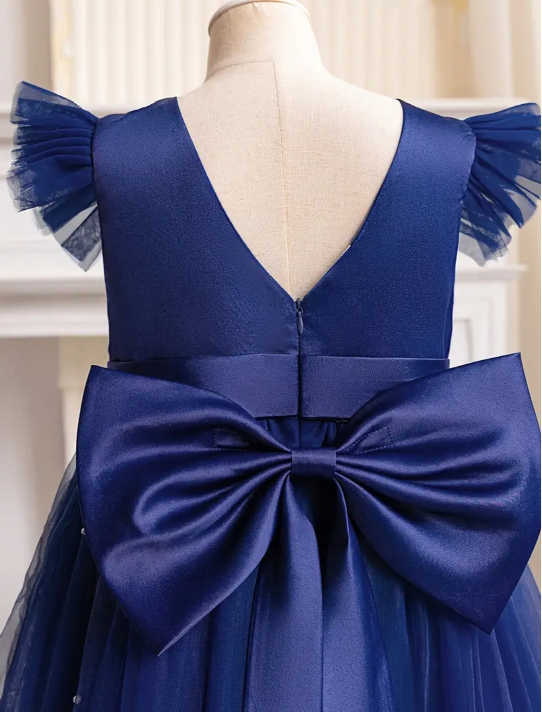 Navy Special Occasions Dress Ball Gown with Pearls #1000204