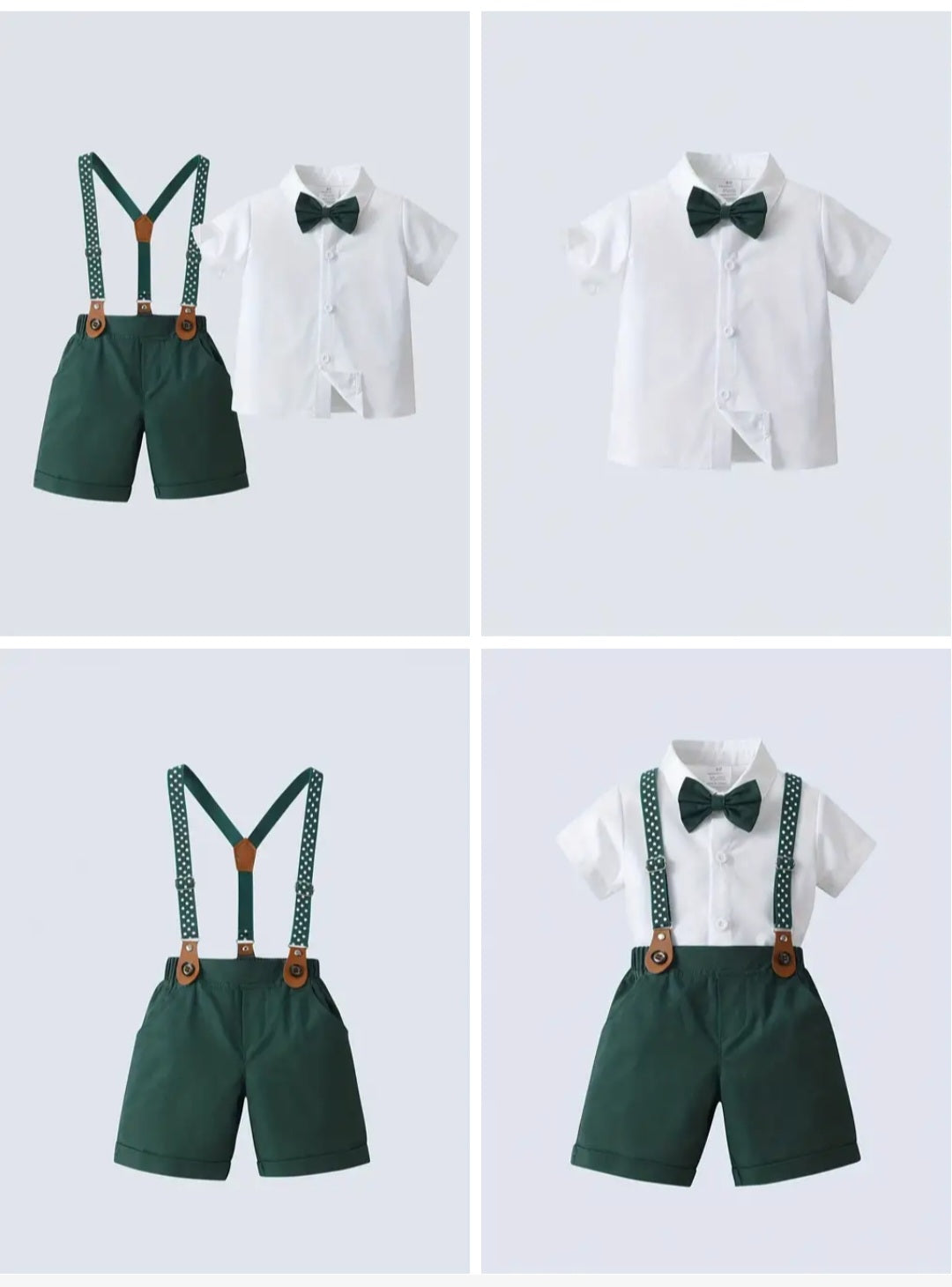 Forest Green Gentleman Suit 4PCS Outfit #2000136