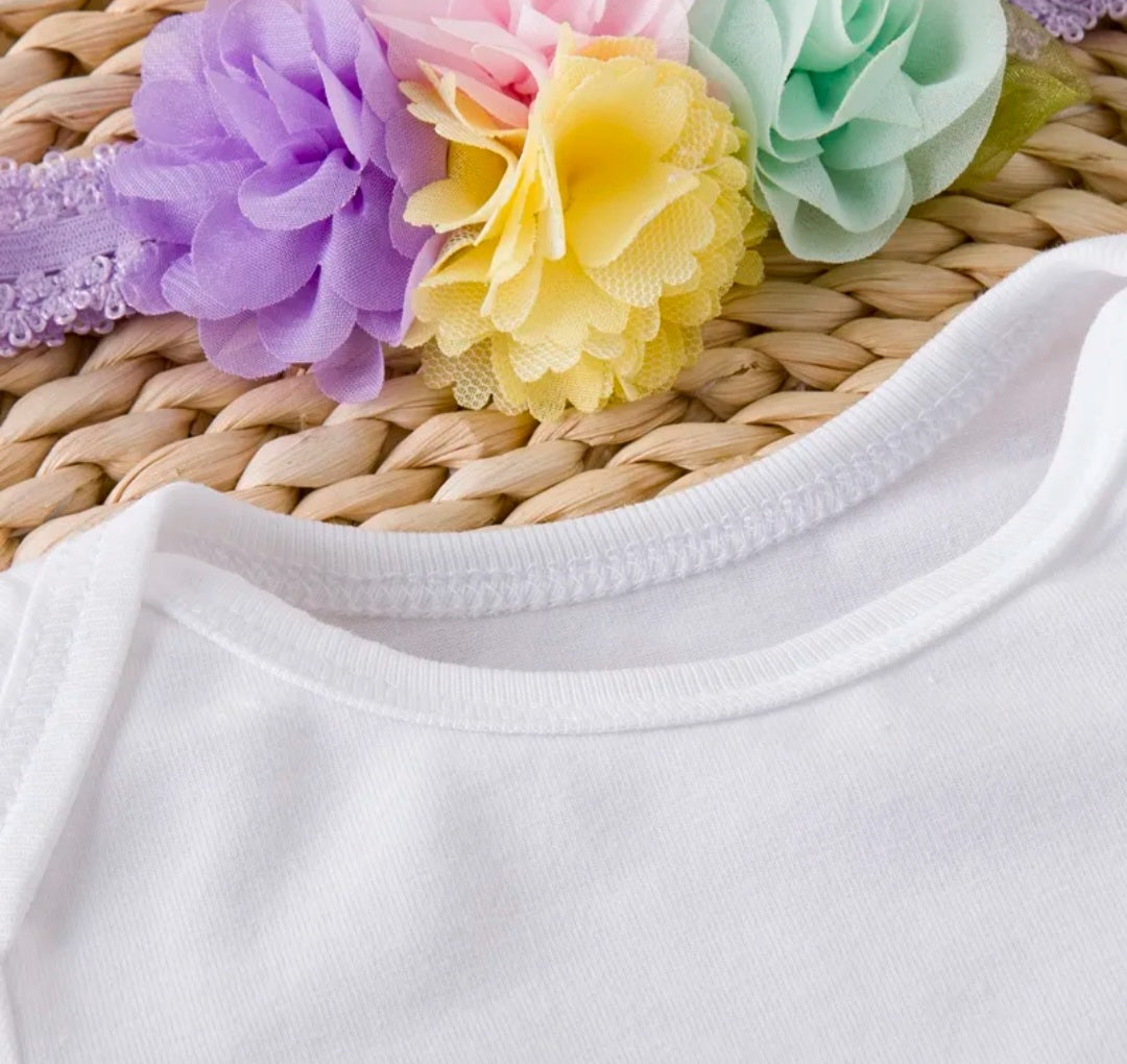 My 1/2 BIRTHDAY Romper with Puffy Bloomer Tutu and Headband #100050