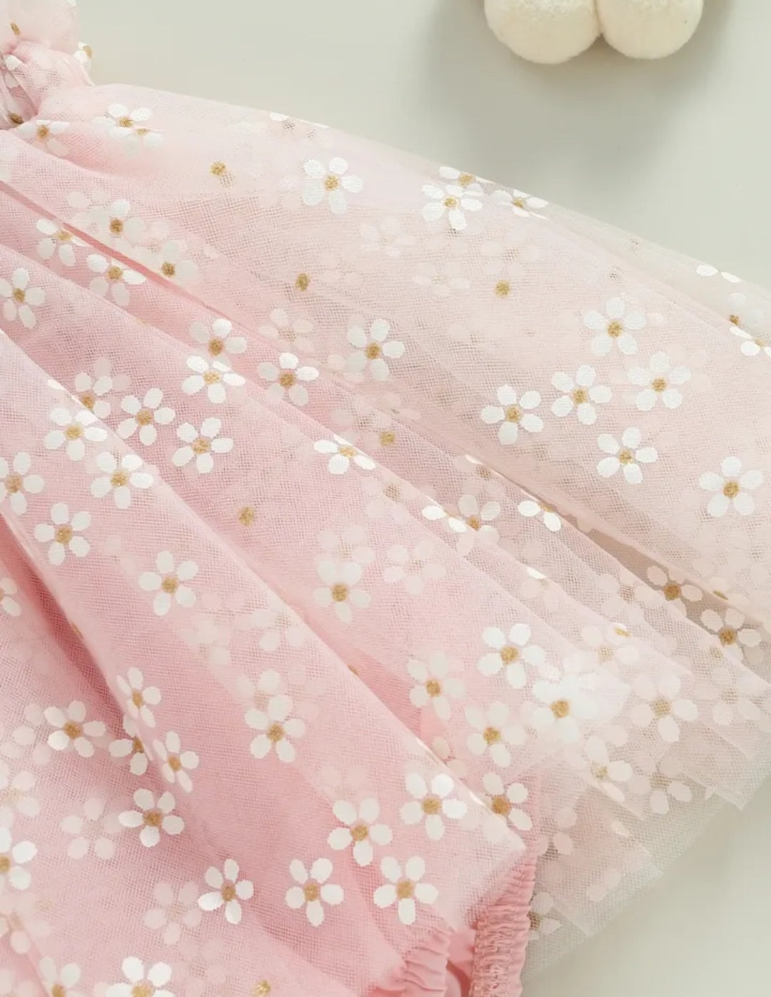 Pink Daisy Tulle Romper #1000191