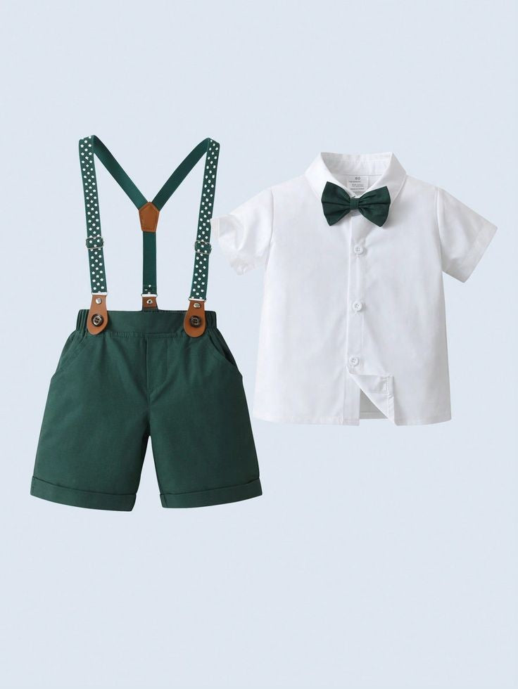 Forest Green Gentleman Suit 4PCS Outfit #2000136