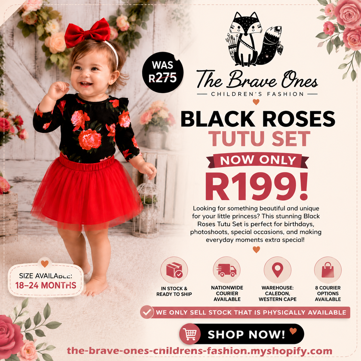 Rose Leotard, Red Tutu and Headband #1000140