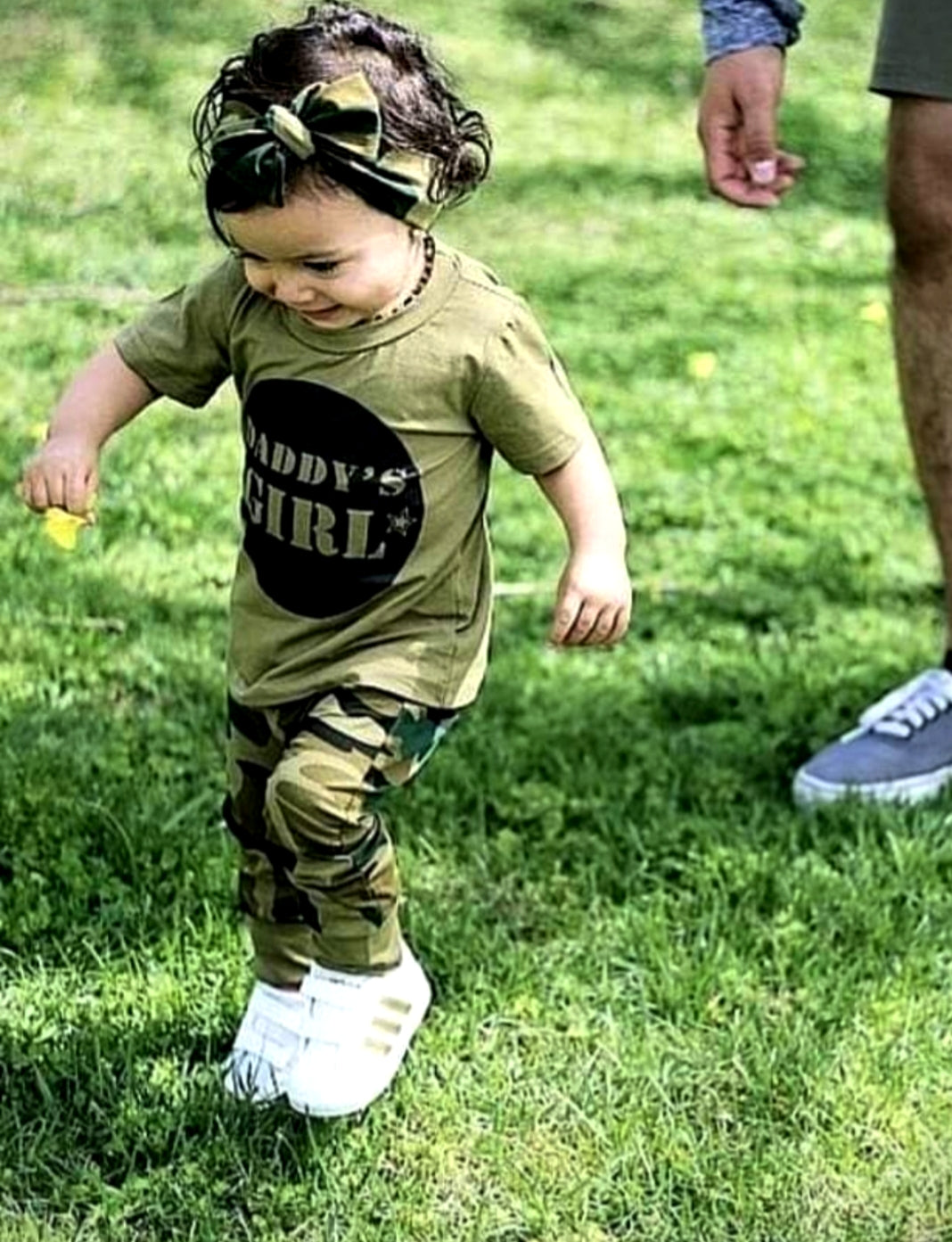 Daddy's Girl T-shirt, Camo Pants And Headband #1000287