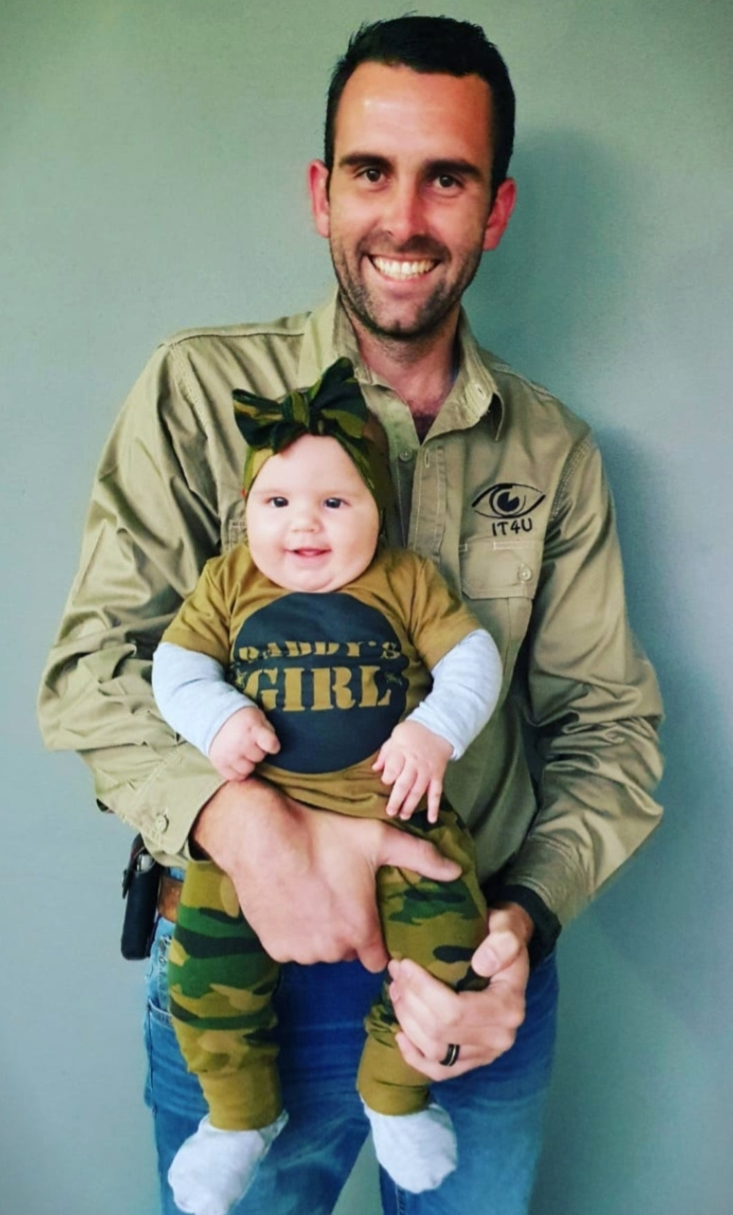 Daddy's Girl T-shirt, Camo Pants And Headband #1000287