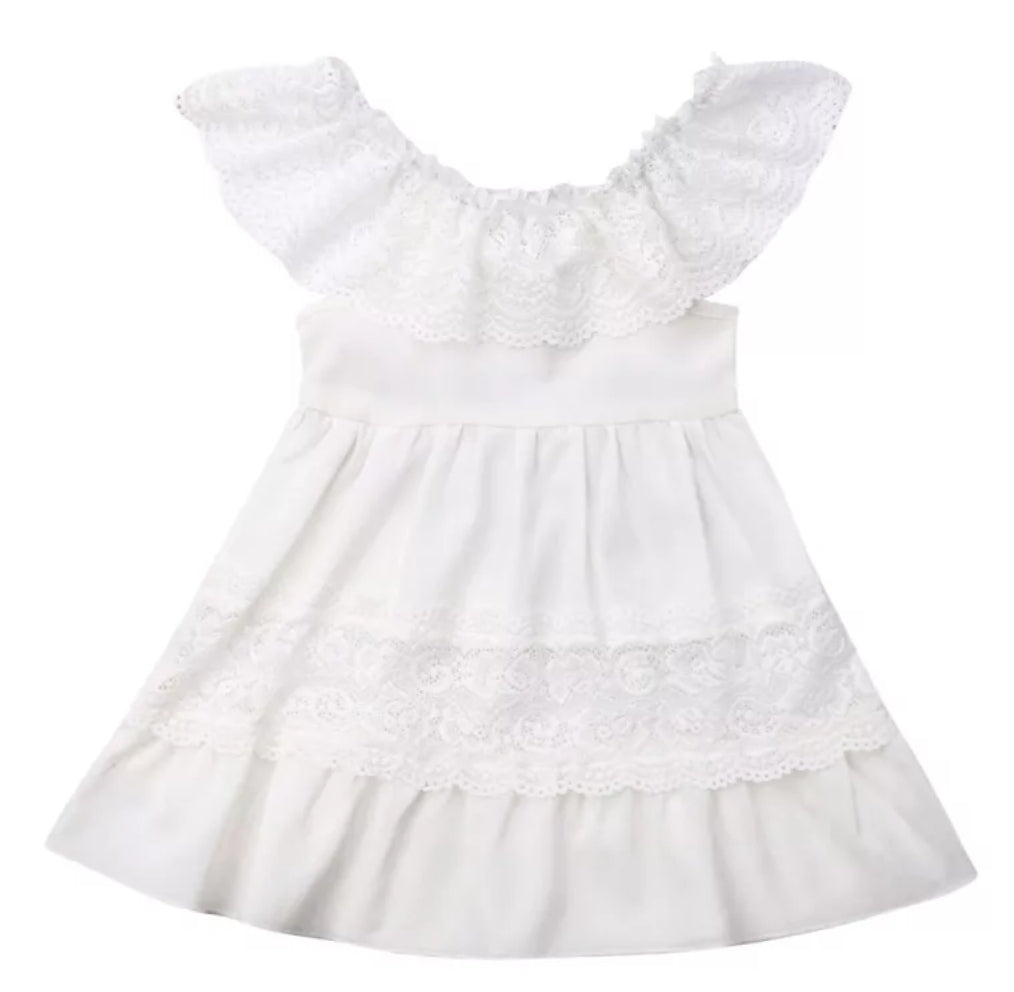 White On or Off the Sholder Lace Dress #1000393