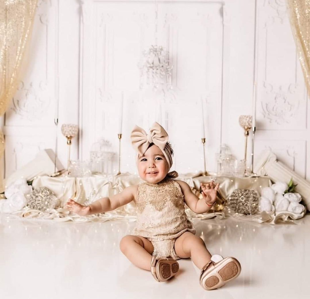 Lace Boho Romper with Gold Detail #1000187