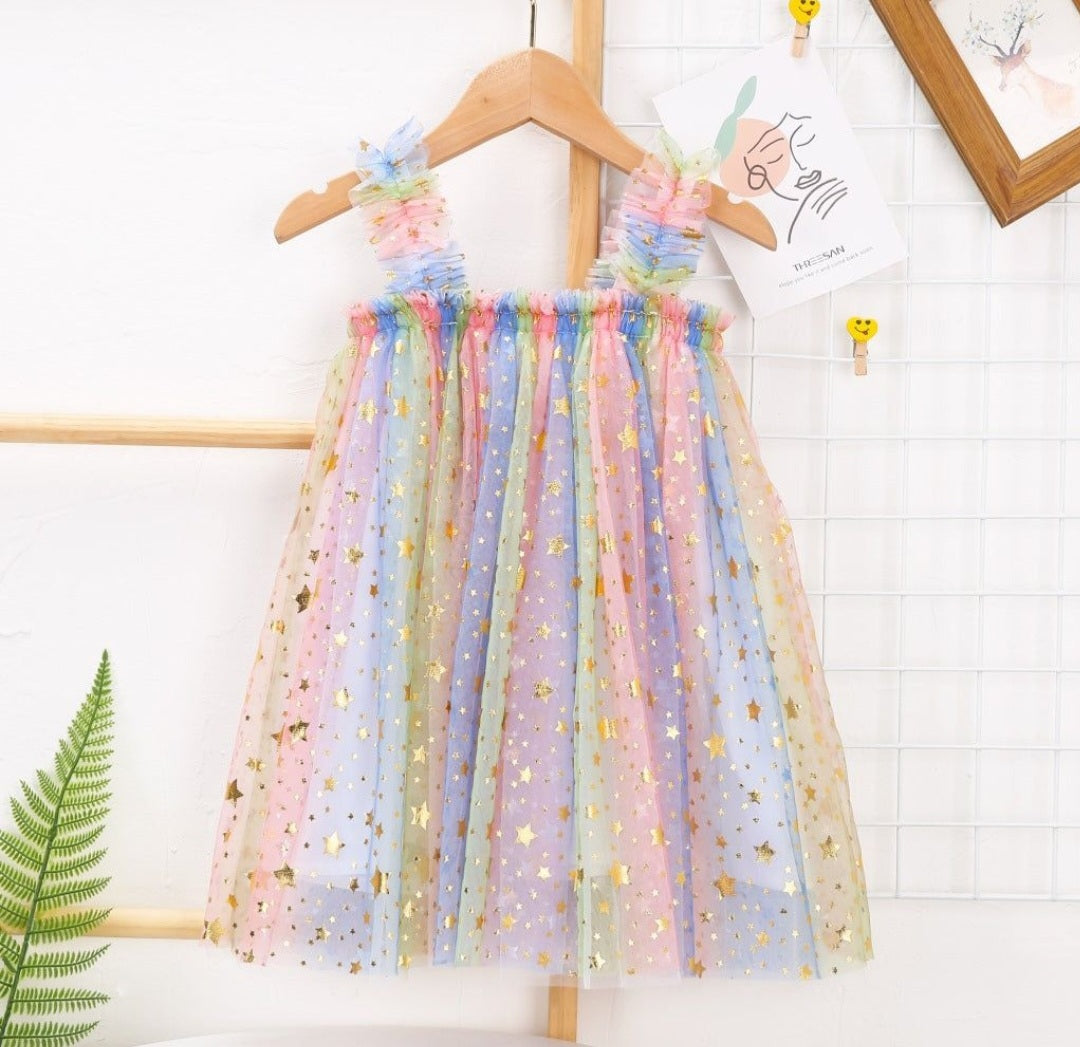 Rainbows and Stars Tulle Dress #1000415