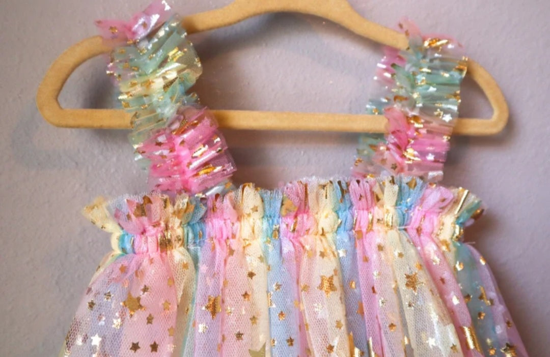 Rainbows and Stars Tulle Dress #1000415