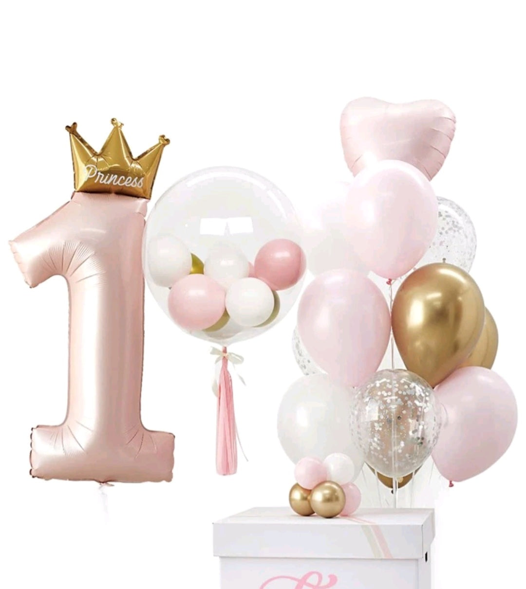 First Birthday Princess Balloon Set 24PSC #500015