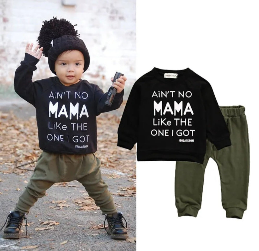 Ain't No Mama Like The One I Got, Long Sleeve Crew Top and Pants #2000341