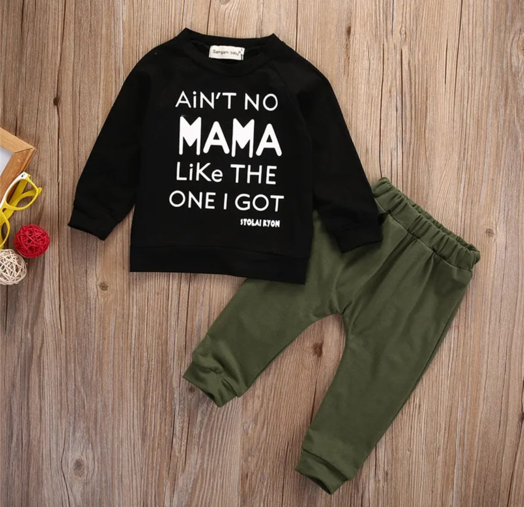 Ain't No Mama Like The One I Got, Long Sleeve Crew Top and Pants #2000341
