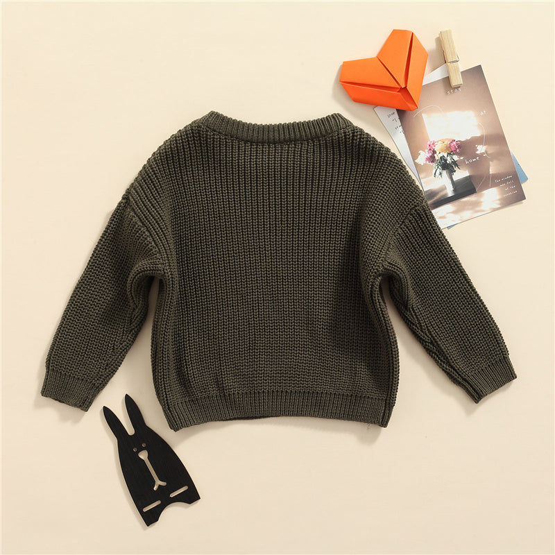 Army Green Luxury Sweater Gender Neutral #10020031
