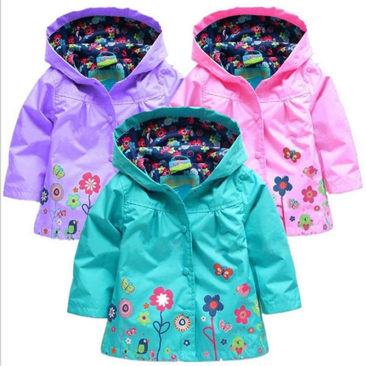 Pink Raincoat with Floral Detail #1000870