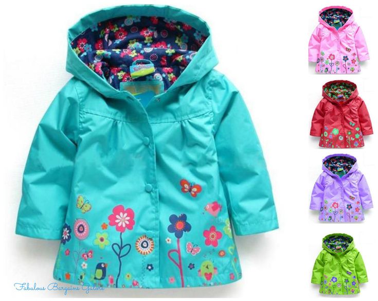 Pink Raincoat with Floral Detail #1000870