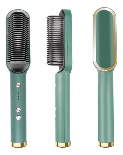 Hair Straightener Comb One-Step Hair Straightening Brush FH909 - White.  Hair Straightener Comb One-Step Hair Straightening Brush - Green #80004