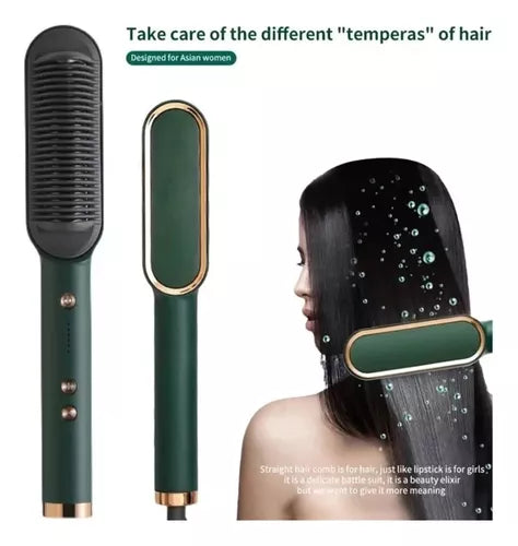 Hair Straightener Comb One-Step Hair Straightening Brush FH909 - White.  Hair Straightener Comb One-Step Hair Straightening Brush - Green #80004