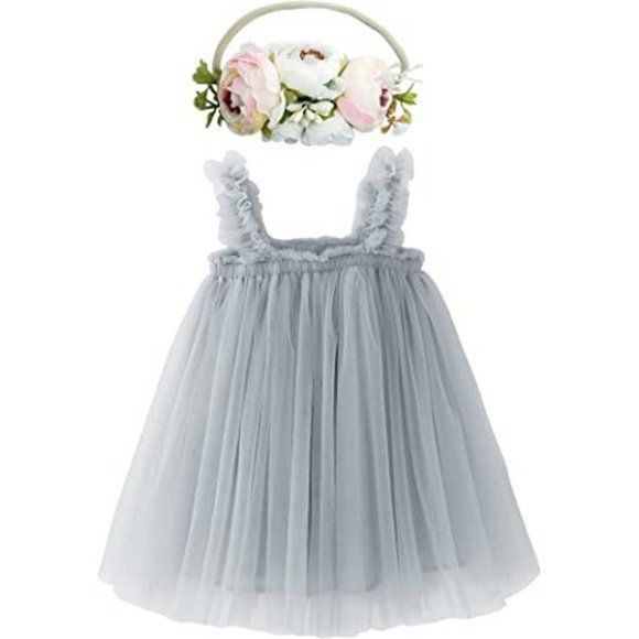 Gray Tulle Dress #1000149