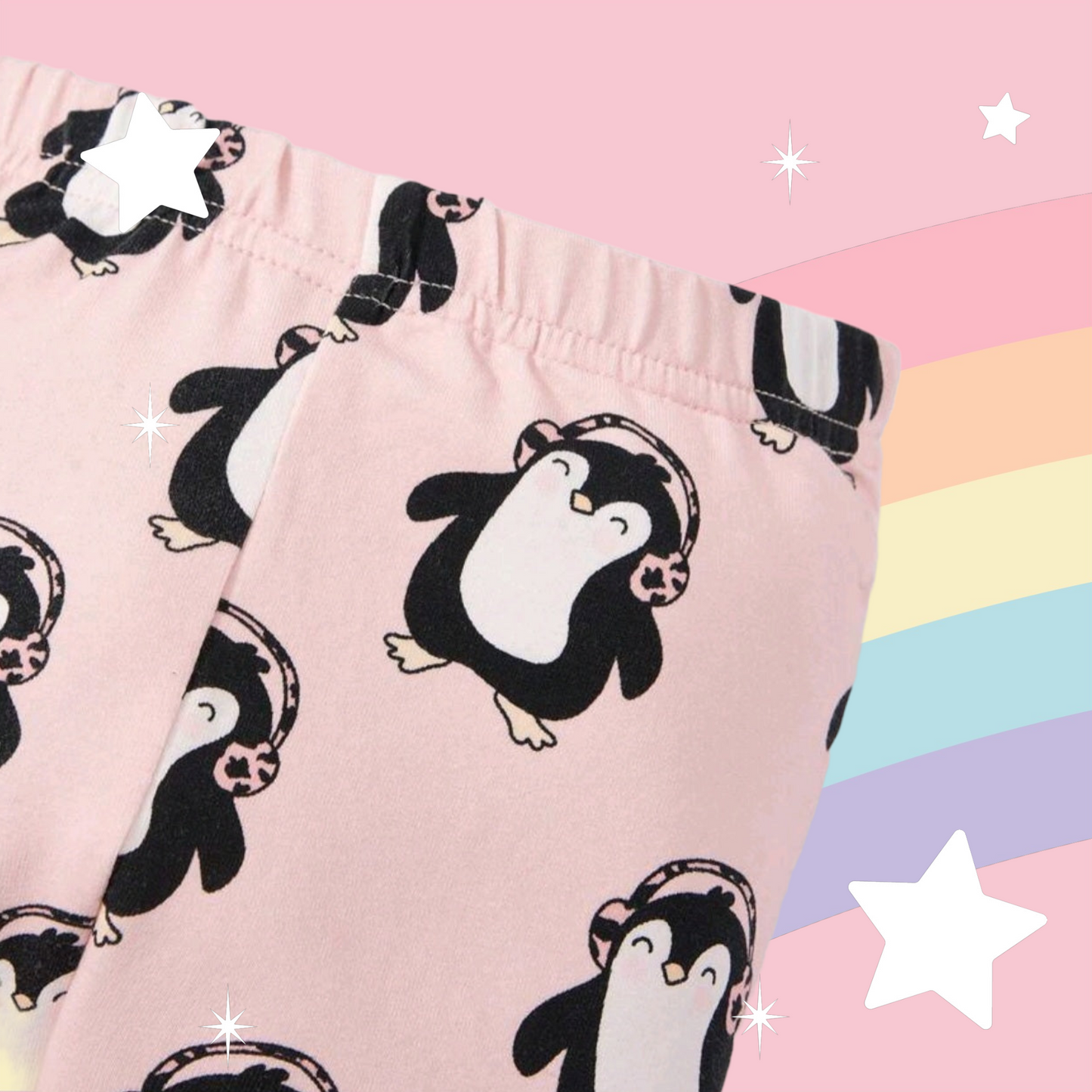 Penguin Cotton Crewnek Neck Top and Leggings  #100014