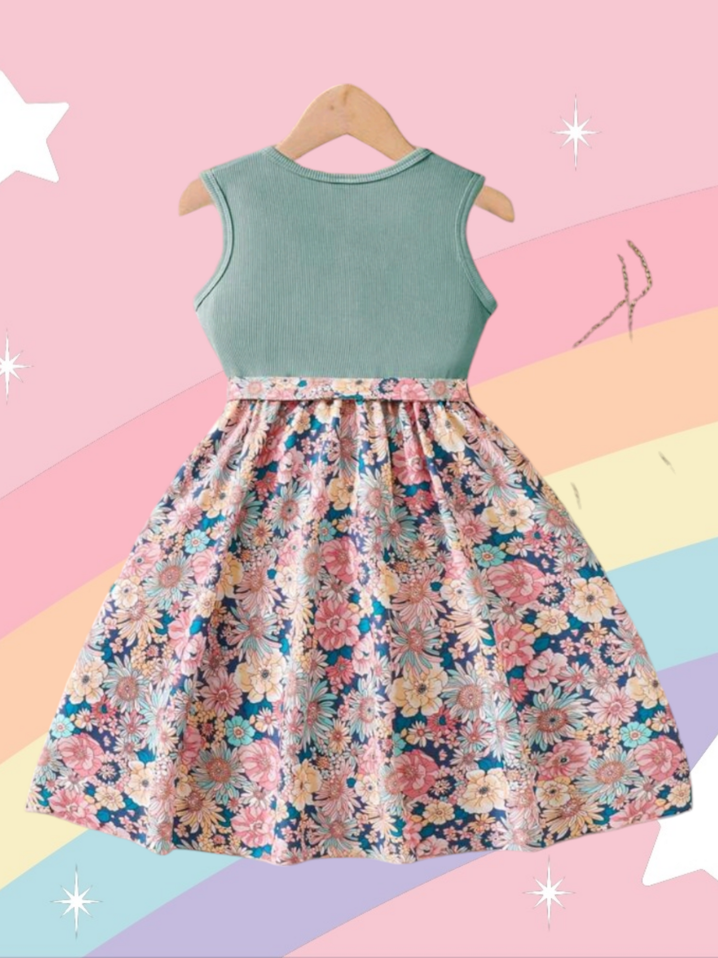 Mint Floral Dress Sibling Outfit  #1000237
