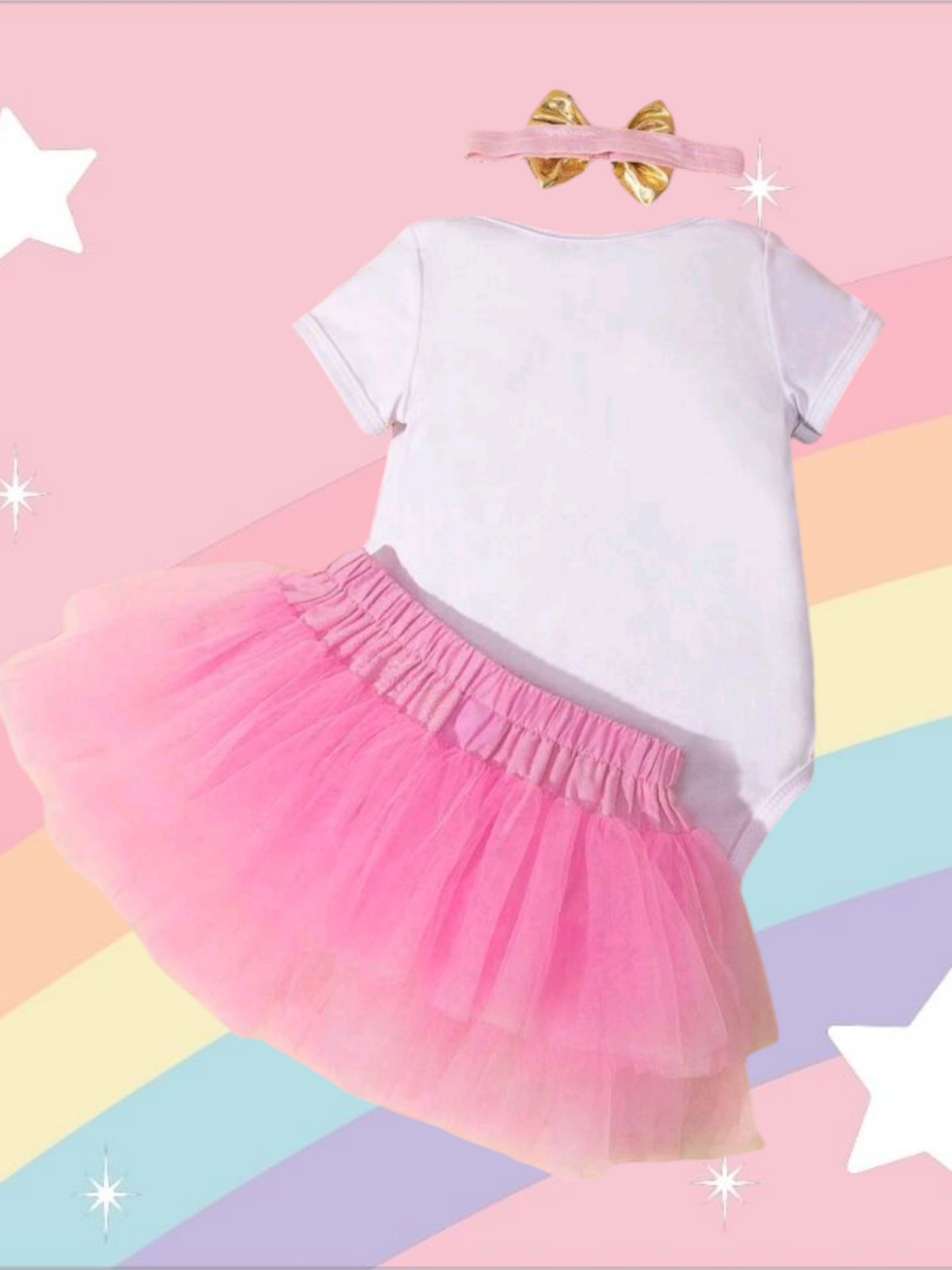 First Birthday Romper,  Tutu Dress and Headband #1000899