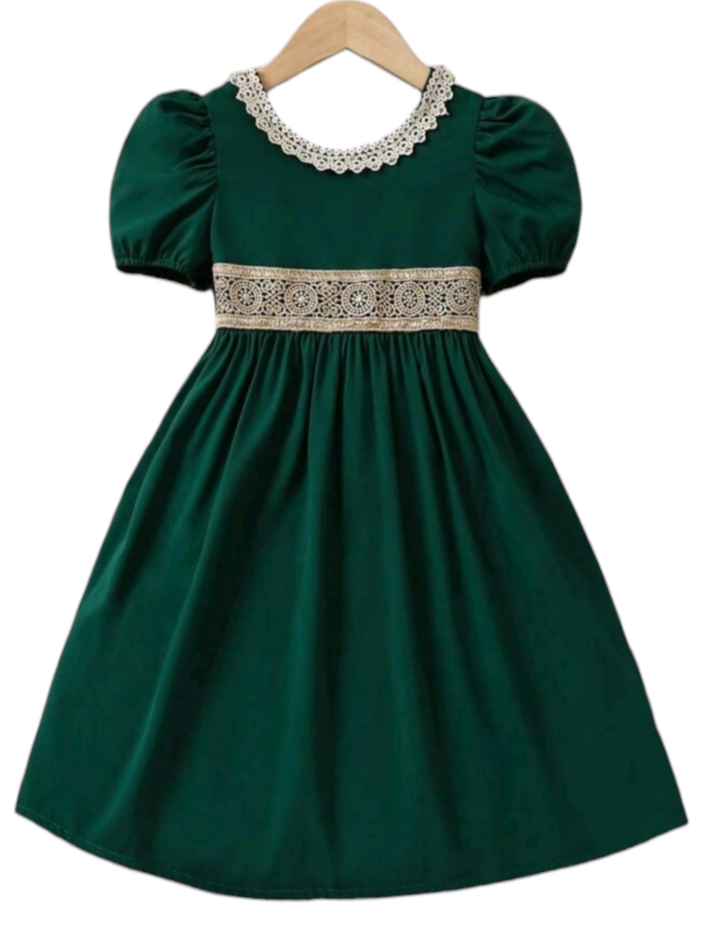 Forest Green And Gold Dress #1000964