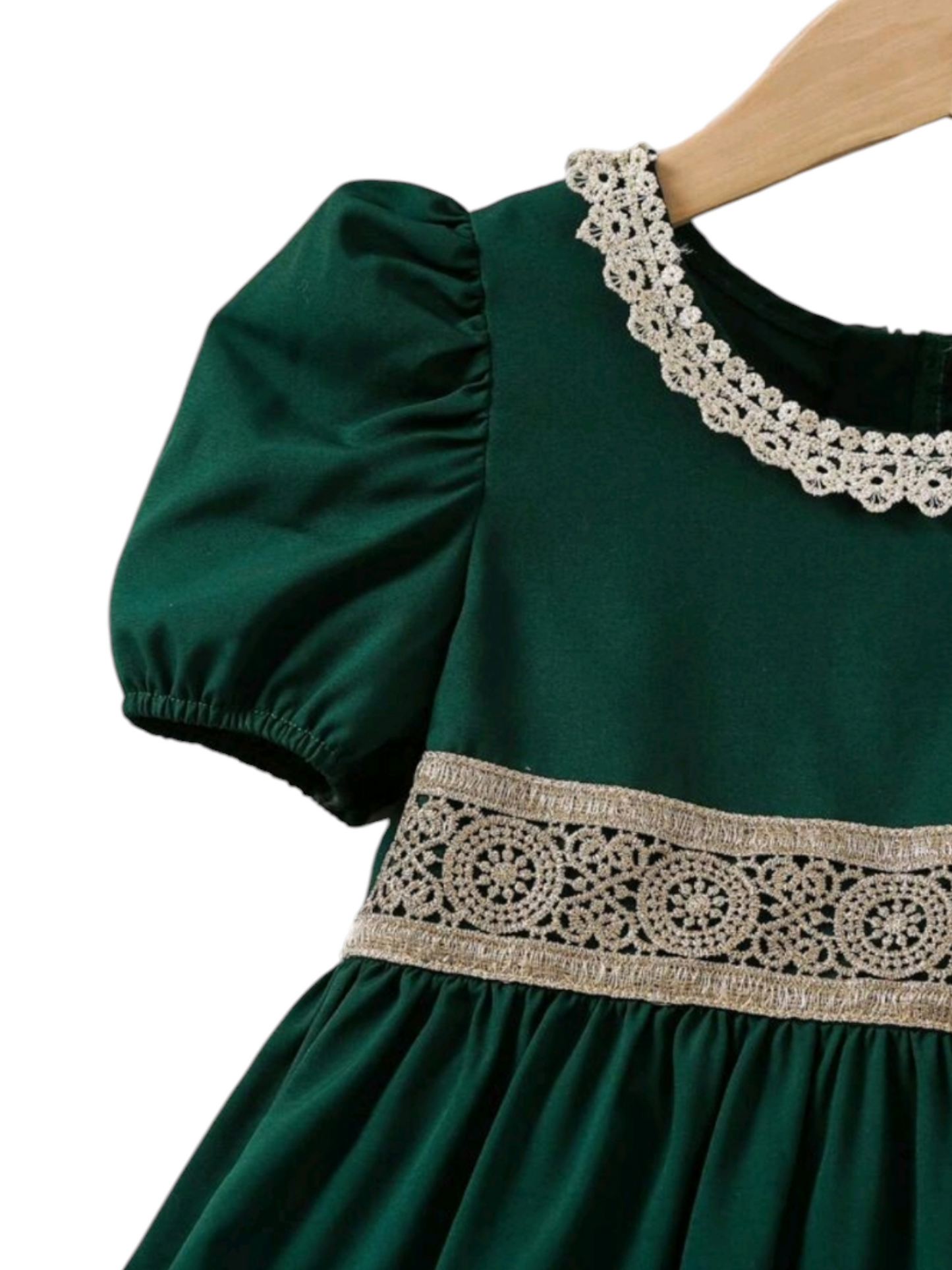 Forest Green And Gold Dress #1000964