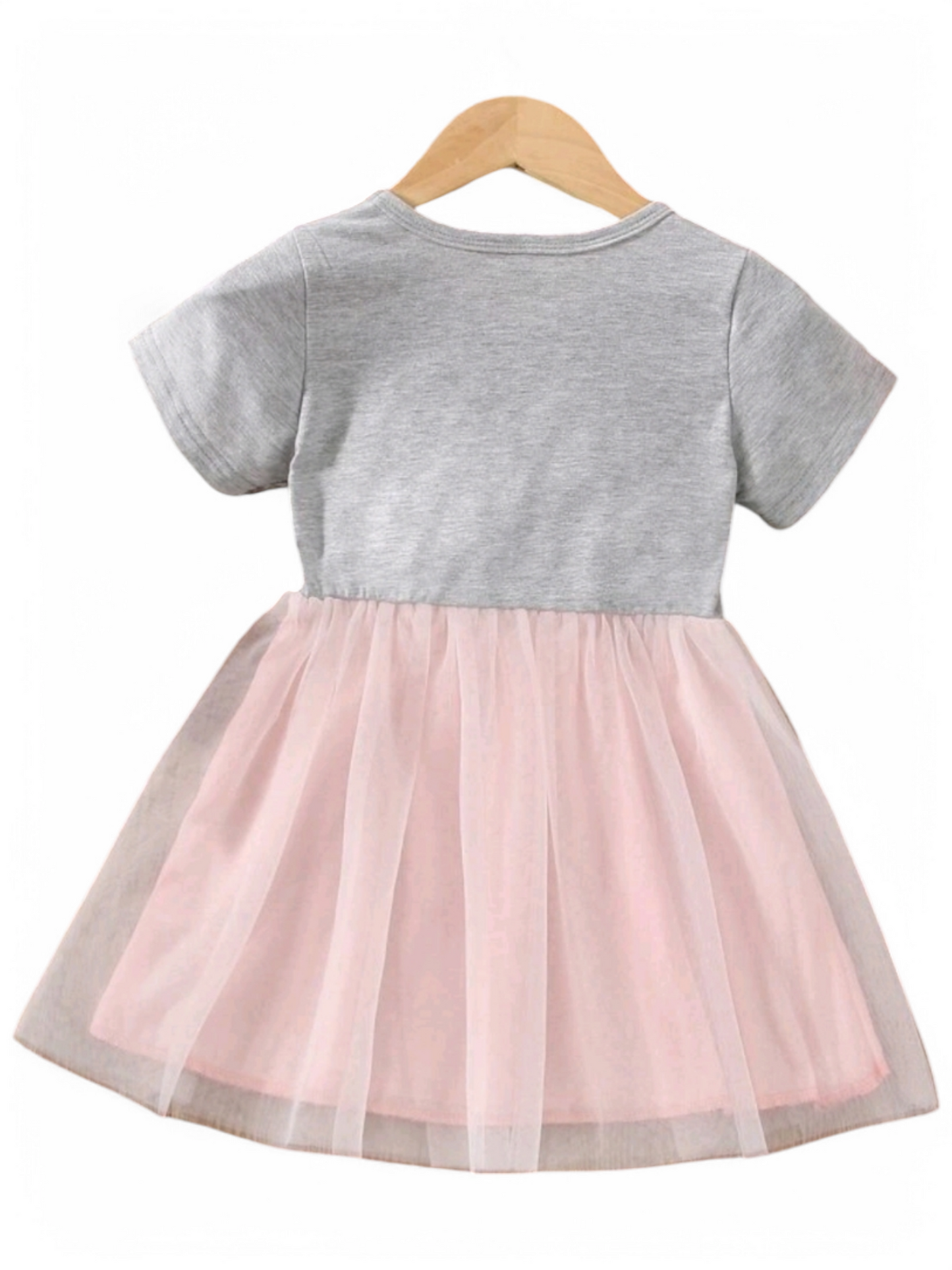 Peachy Pink Bunny Dress with Crochet Flowers #1000991