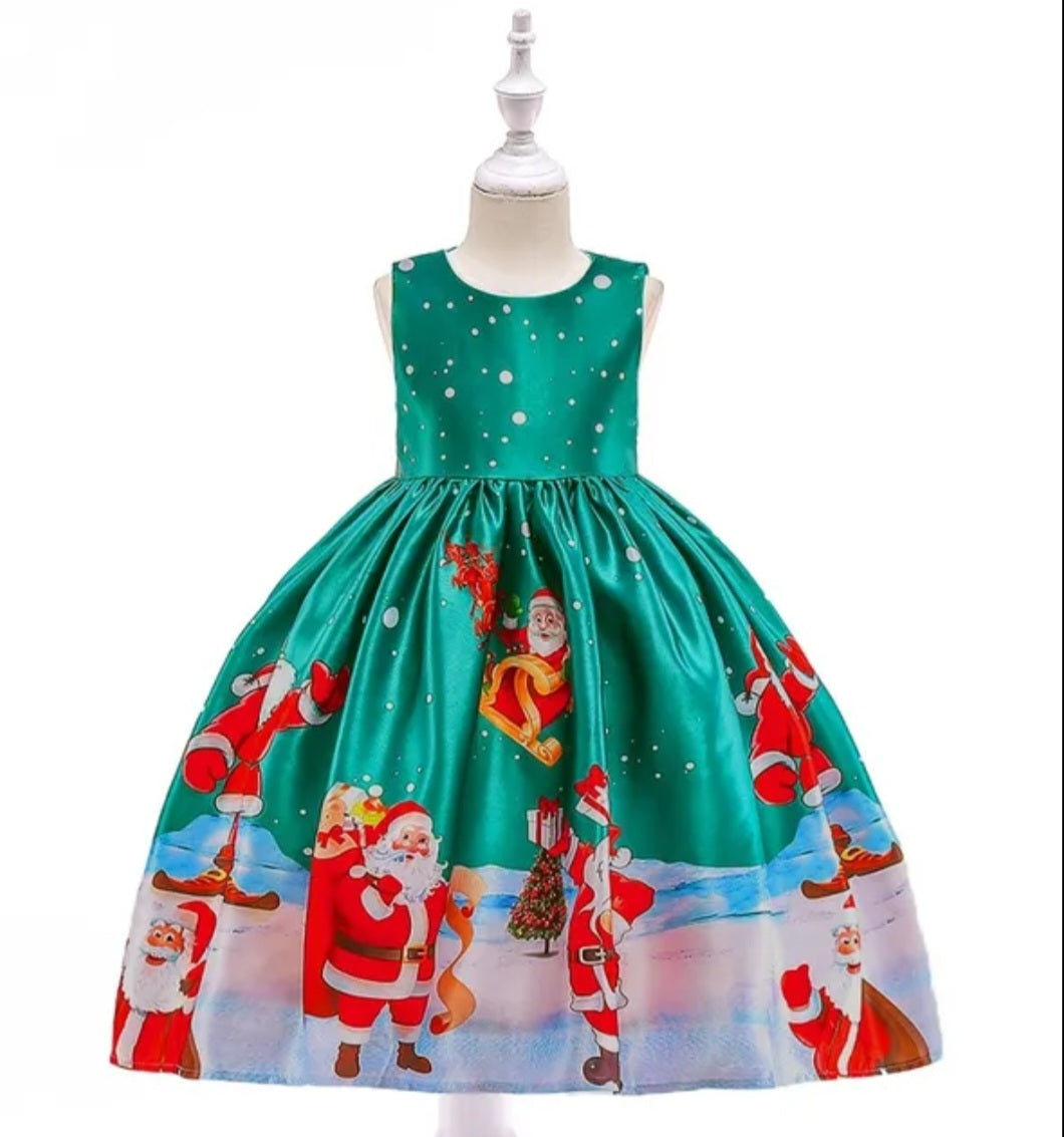Santa Green Special Occasions Dress Christmas #1000646