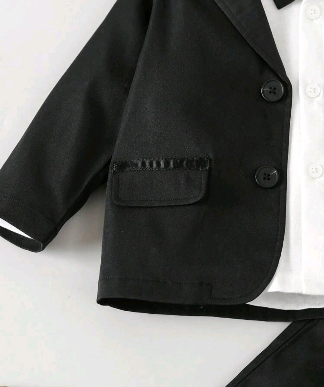 4PCS Gentleman Suit Black and White #2000150