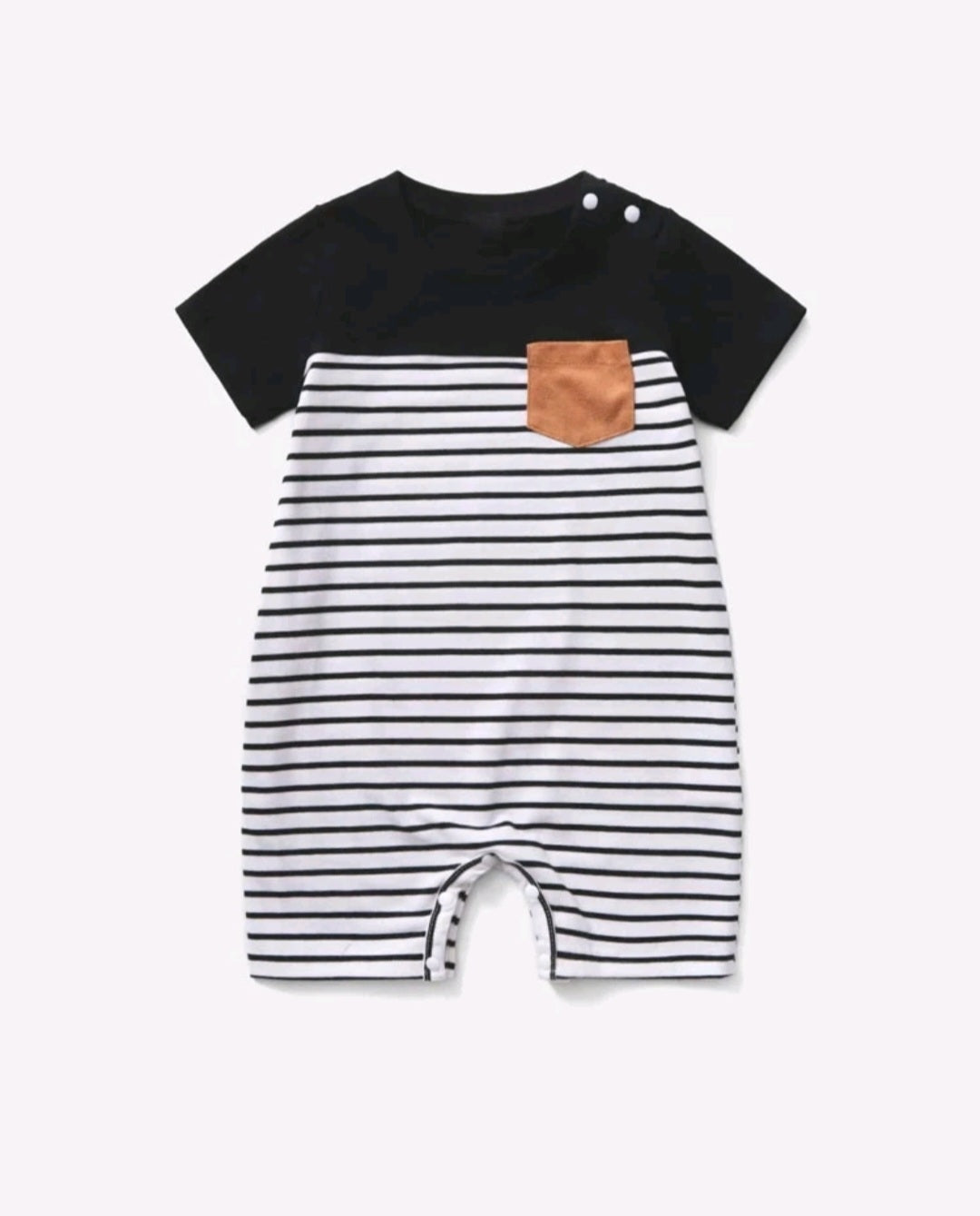 Striped Crewnek Romper Gender Neutral #2000273