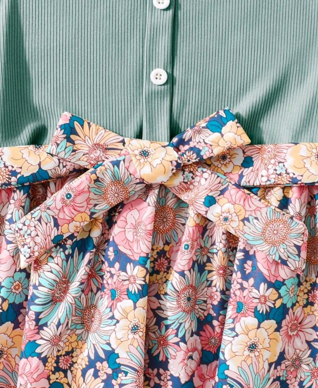 Mint Floral Dress Sibling Outfit  #1000237